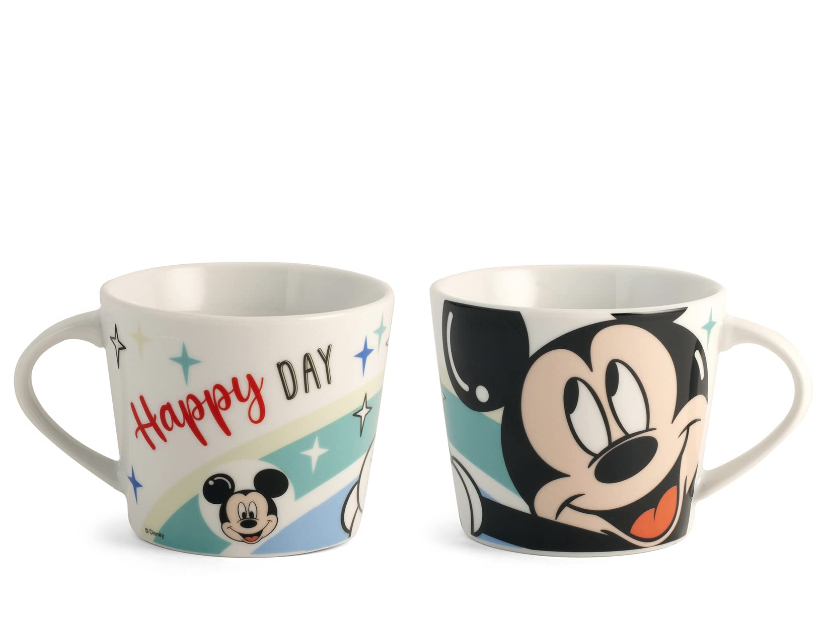 Home Set 6 Tazze Jumbo Mickey Surething, 400ml – Prodotto con Licenza 100% Originale, Perfette per Colazione e Bevande Calde
