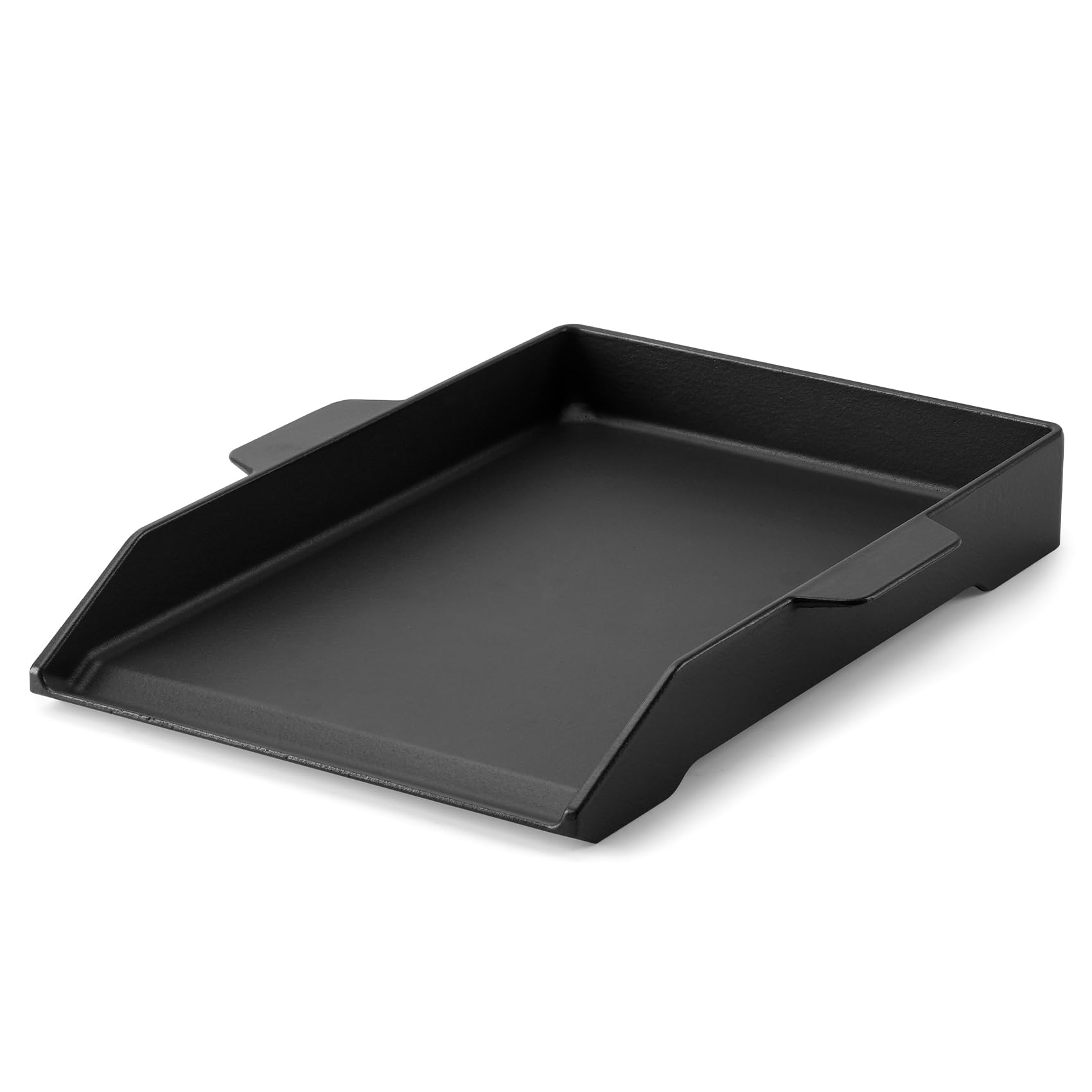 Onlyfire BBQ Griddle Plancha de Hierro Fundido Esmaltado, Placa de Parrilla con Paredes Laterales Extra Altas para Cocinas de Gas, Parrillas de Gas y Carbón, 46 x 31 cm x 6.5 CM
