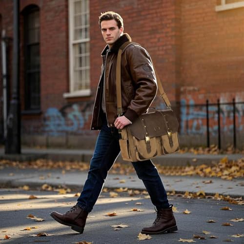 MATEIN Vintage USB Charging Messenger Bag