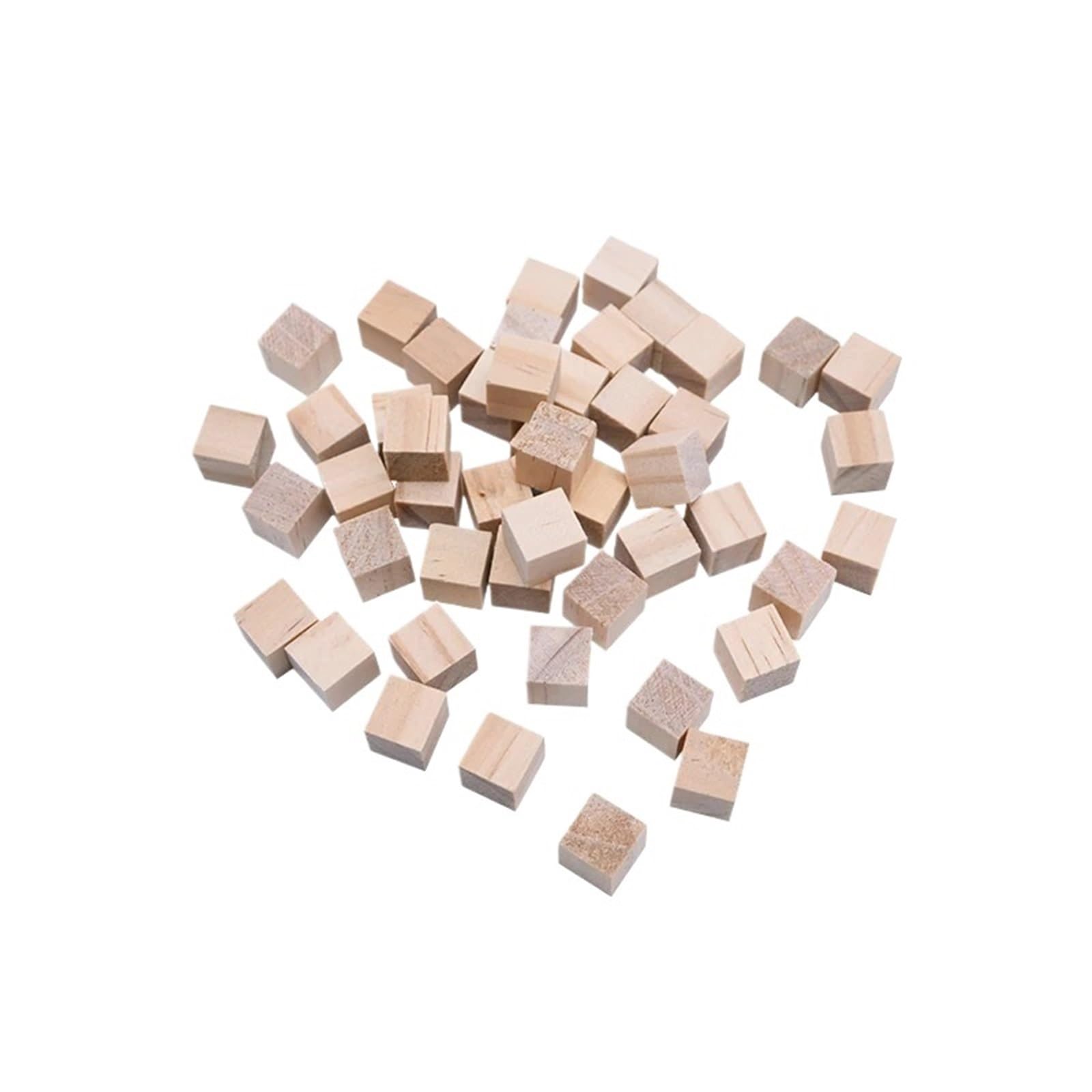 LSNNMU 500 PCS 1cm Wooden Cube Solid DIY Unfinished Wood Square Blocks Crafts for Puzzle Making Building Model for Crafts