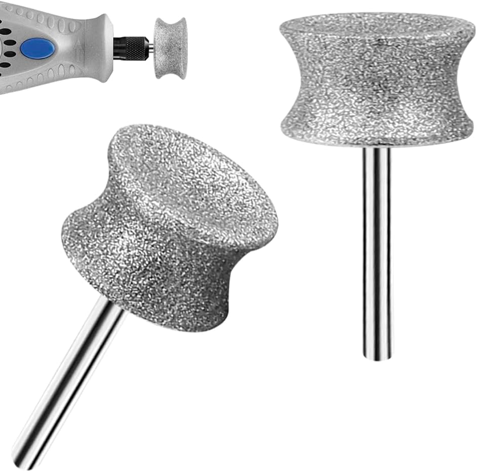 RIUORKIE Diamond Dog Nail Grinder Bits Attachment,1/8'' Replacement Dog Pet Nail Grinder Wheel for Dremel Rotary Bit for Dog Nail Grooming, Gentle with Precise Control, Faster Grinding