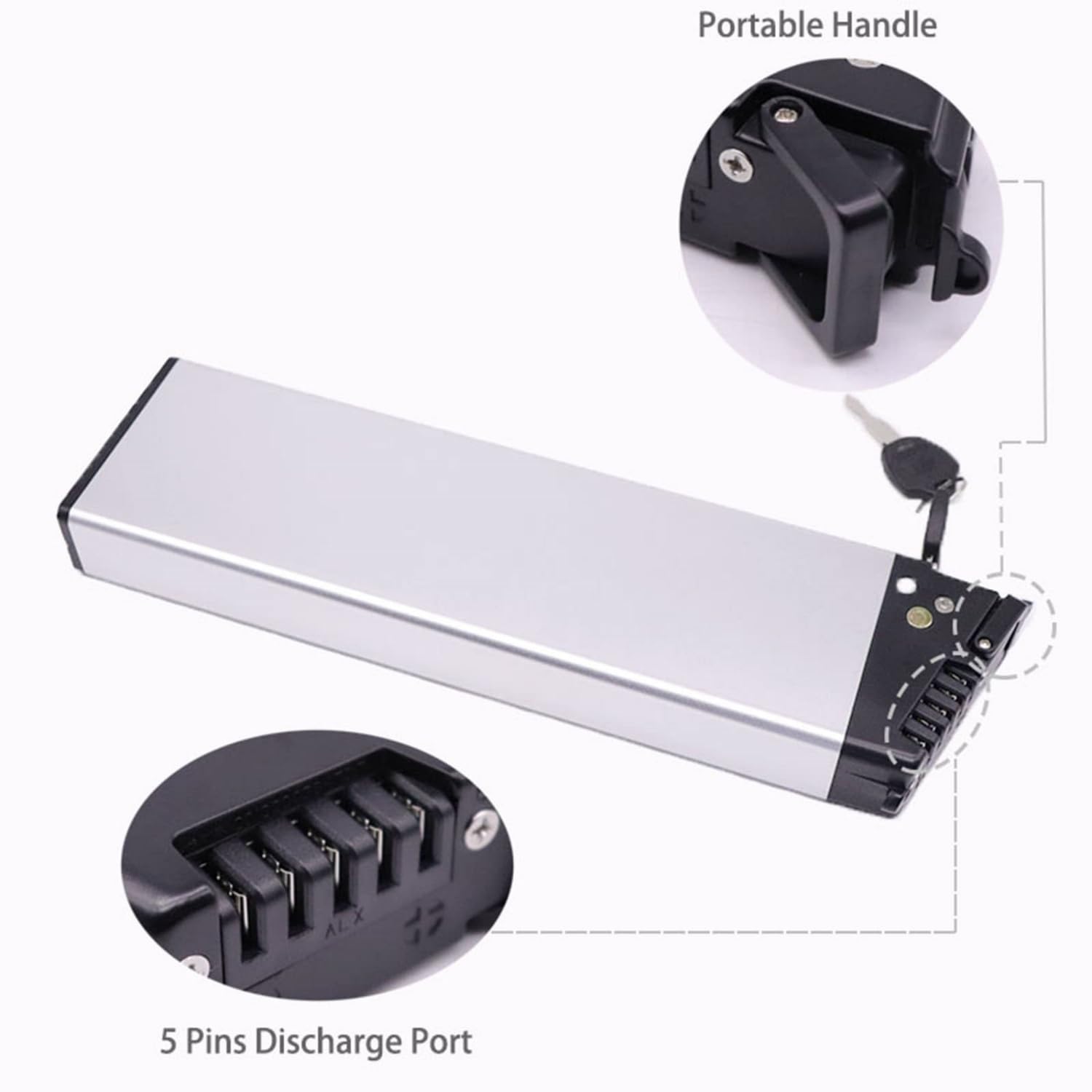 48V 10.5Ah Ebike Batterie Lithium Pliant Intégré Batterie Vélo Électrique Batterie Vélo Pliant Batterie Lithium ION pour Vélos Électriques Moteur 200-500W