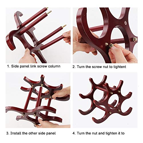 Soporte para botellas de vino madera estilo europeo miniatura 6
