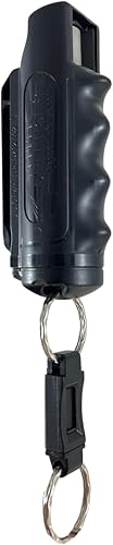 Miniatura 8 de Llavero de gas pimienta 4 en 1 con clip táctico para cinturón para autodefensa, fórmula de grado policial de máxima resistencia, 10% OC, 1% CS, 1%