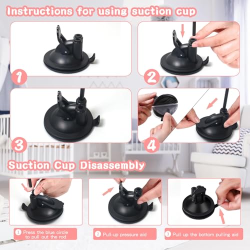 QAWRZZPR 4-in-1 Interactive Cat Toy for Indoor Cats – Retractable Cat Wand, 2-Pole Suction Cup, Catnip Pillow, 14+ Accessories – Self-Play & Interactive Cat Feather Toys with Safe Durable Materials