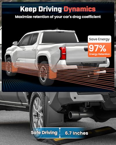 Image of Autorder Mud Flaps for Toyota Tacoma 2024-2026 Accessories All-Weather Splash Guards Protect Paint Mudflap No Drilling Required Mud Guard Body Kits for Tacoma Set 4PCS
