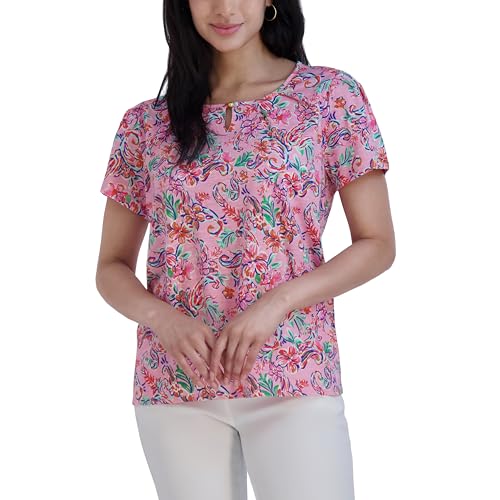 Stella Parker Women's Fashion T-Shirt Casual Short Sleeve Trendy Top,