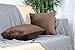 sykting Decorative Pillow Covers Solid Super Soft Short Plush Fuzzy Throw Pillow Covers for Bed Couch Chair Pack of 2 Square 18x18 inch Brown