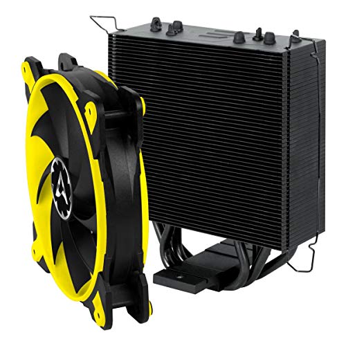 Arctic Freezer 33 eSports One – Dissipatore di processore semi-passivo con ventola Bionix da PWM 120 mm, Dissipatore per CPU fino una potenza di raffreddamento di 320 Watt (Giallo)
