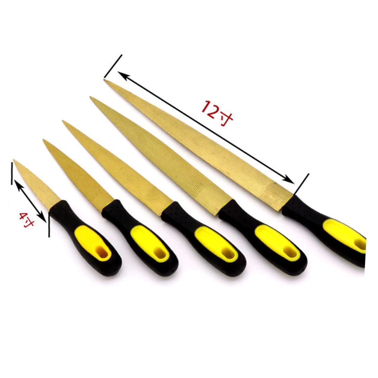 UKCOCO Jeu de 5 Limes à Bois en Acier au Carbone, Outil de Travail du Bois pour Sculpture, Ébauche et Limage, pour Menuiserie et Réparation