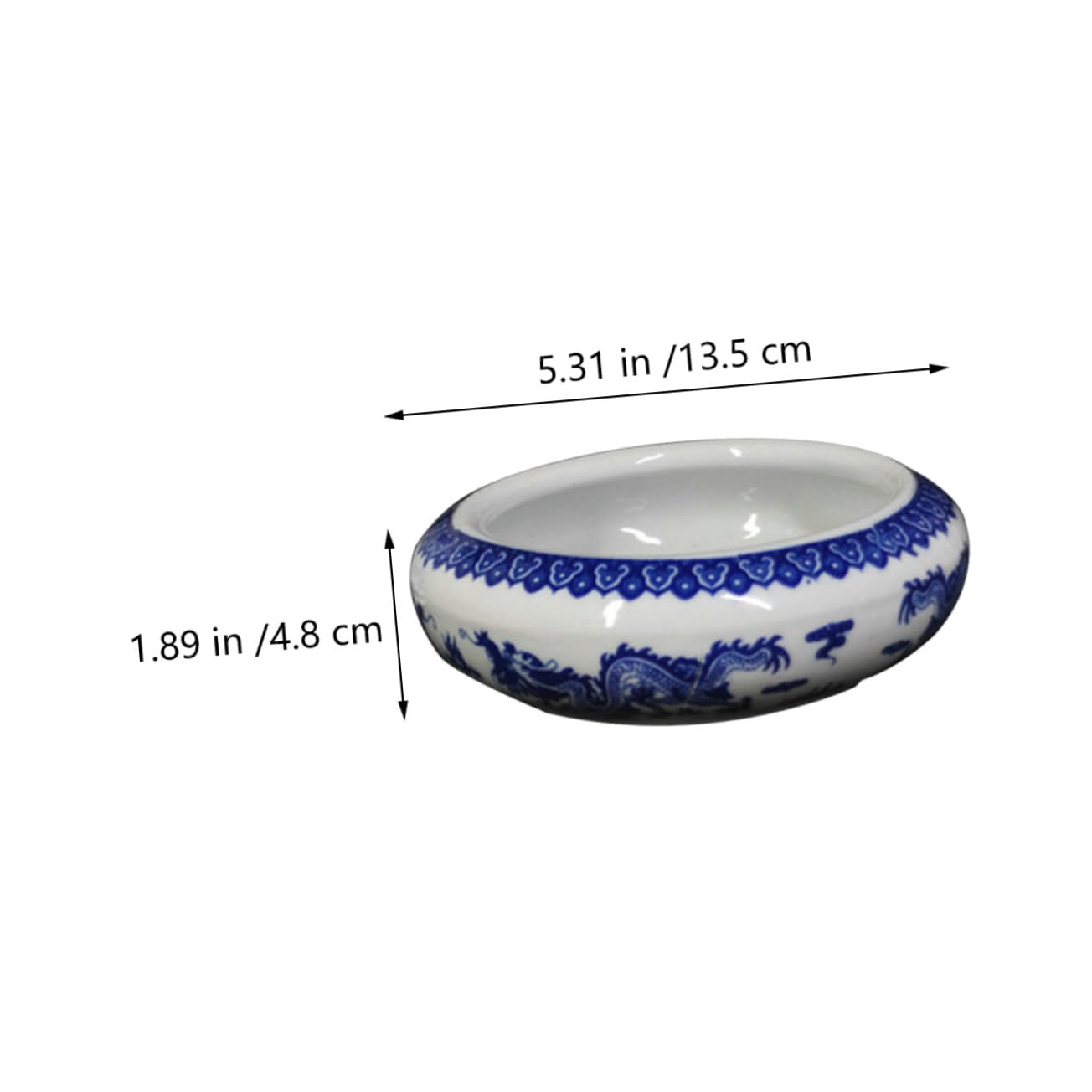 Pot à Crayons En Céramique Bleue Petite Taille Cuve De Lavage Pour Pinceaux Multifentes Support Cylindre Pour Calligraphie Bureau Et Décoration Artisanale