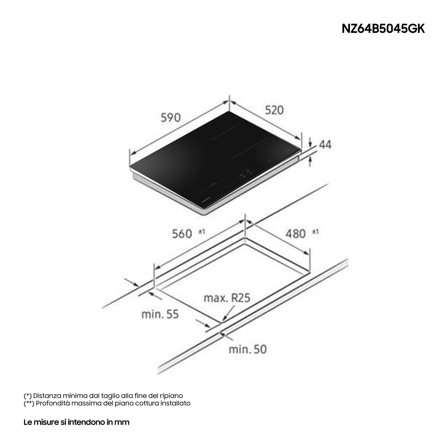 TABLE INDUCTION SAMSUNG NZ64B5045GK