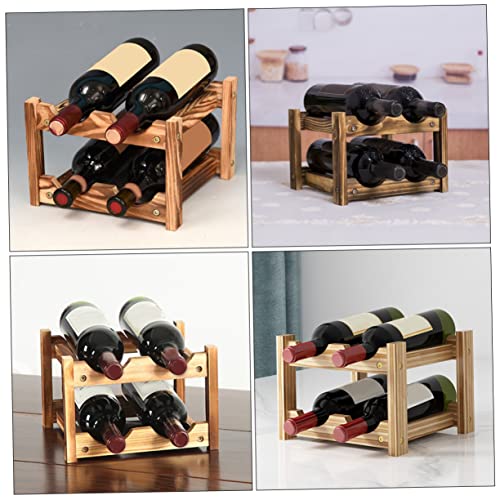 Casier à bouteilles de vin en bois créatif et élégant pour salon - 6