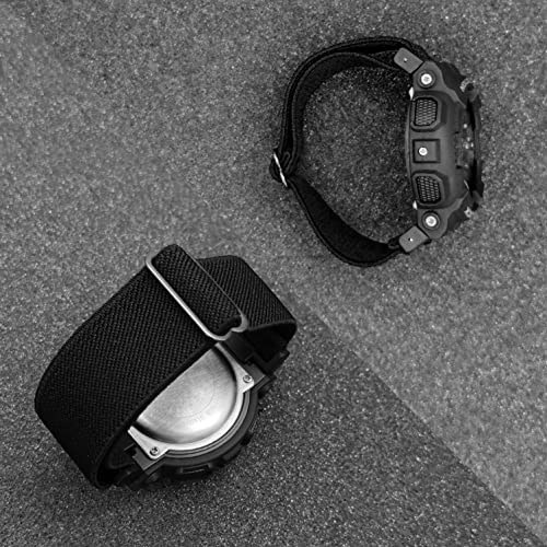 Abanen Elastic Nylon Watch Bands For Casio G-Shock Dw-5600/8900, Stretchy Strap With With Lightweight Plastic Connector For Casio Ga-100/Gw-B5600/Gb-5600 /Gw-6900 (Black) #TOP3