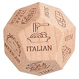 HAKIDZEL Holz Essenswürfel 3X3cm Mehrseitiger Entscheidungswürfel für Essen Date Kompakter Food Entscheider für Paare