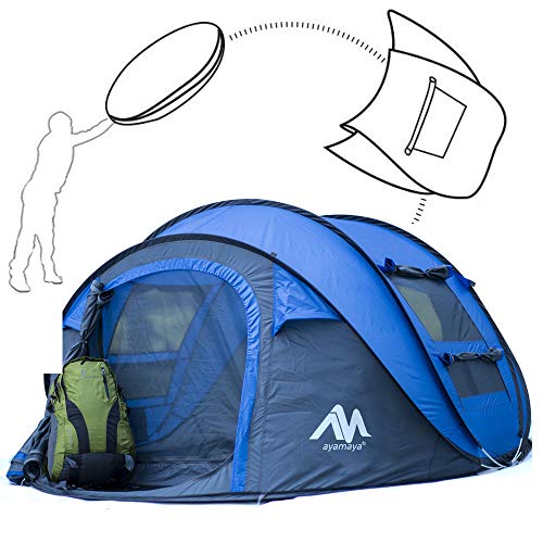 Pop Up Tents for 3 to 4 Person Quick Easy Setup - AYAMAYA