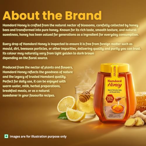 Image of Hamdard Honey 250gm | No Sugar Adulteration, Natural Immunity Booster, For Fitness & Health, 100% Indigenous, Rich in Antioxidants & Minerals