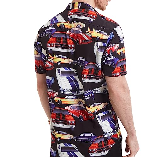 Men Cars 3D Printing Shirt Funny Graphic Casual Button Down Short Sleeve Hawaiian Shirts by UPAAN - Used condition - Image 2