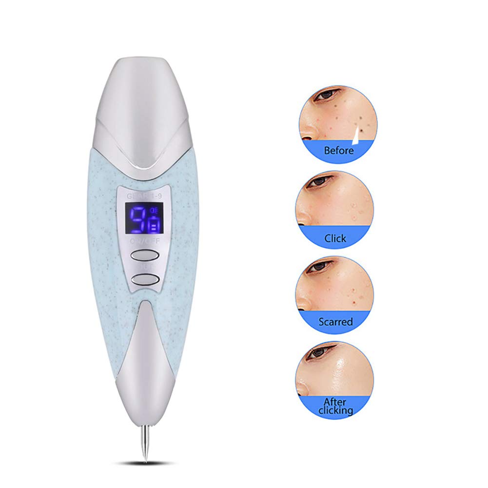 Freckle Beauty Pen, Spot Eraser Pro for Freckles, Warts, Age Spots, Birthmark,USB Rechargeable LCD Beauty Pen,Green