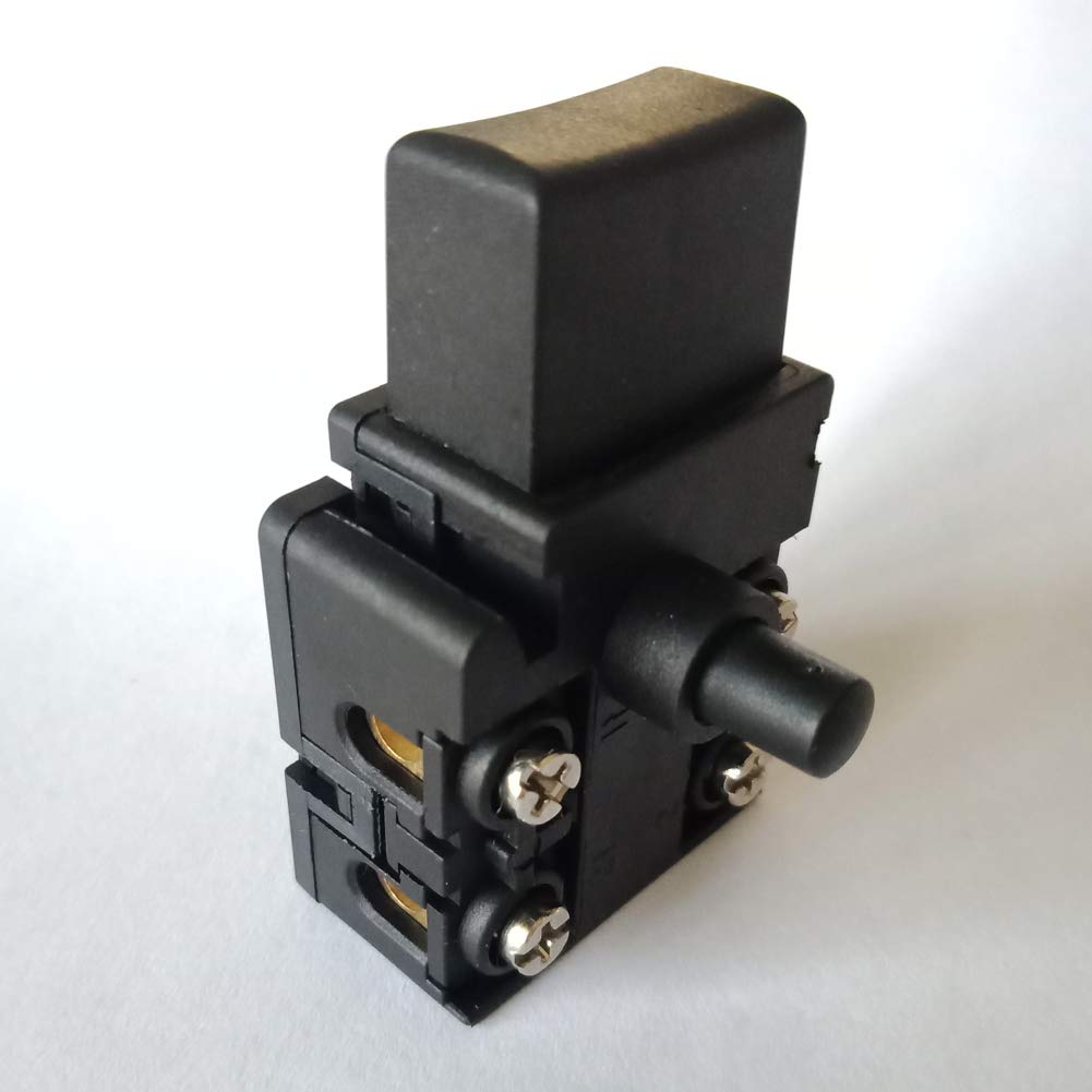 KEDU HY79C-21 Interruptor de disparo Interruptores pulsadores con botón autobloqueante para máquina de corte Taladro eléctrico Cortacésped 125/250V 22/12A pack de 2