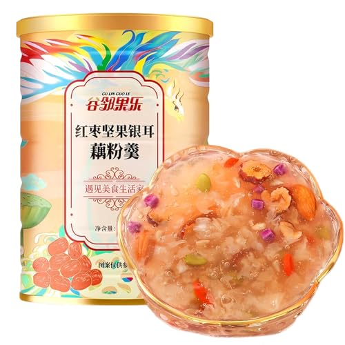 Lotus Root Powder,Chinese Food,red date And Nuts Brewing Lotus Root Starch,Sweet Snacks,low Calorie Healthy Instant Breakfast