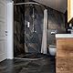 QUARKZMAN Dehnbare Dusche Vorhangstange Rack Edelstahl L Geformt Eckige Dusche Vorhangstange Kein Bohrer für Badezimmer 28-37 x 47-65 Einstellbar Länge