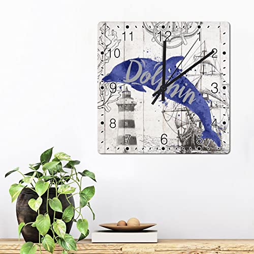 Horloge murale rustique en bois patiné style vintage chic - 3
