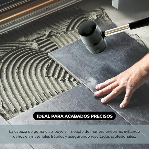 Miniatura 3 de Techzoco Mazo De Goma Martillo De Hule, Martillo De Goma, Mazo De Goma, Herramienta De Caucho, Mazo De Caucho, Martillos De Hule, Golpe Suave, Mazo Con Cabeza De Goma, 300 Gramos