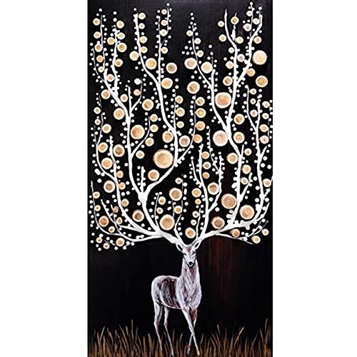 Peinture par numéro kit complet mosaïque strass wapiti géant 80x220cm