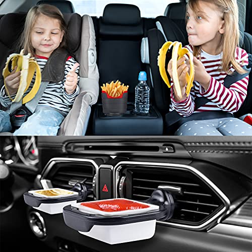 Fowecelt 3 Piece Chip Fries Cup Holder Car Sauce Holder Car Fries Holder Dip and Sauce Holder Clip Set - Image 5