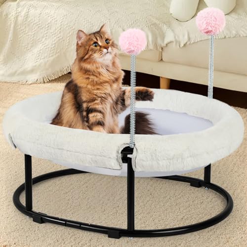 Cat Bed Elevated Cat Hammock for Indoor Outdoor Large Cats, Cat D...