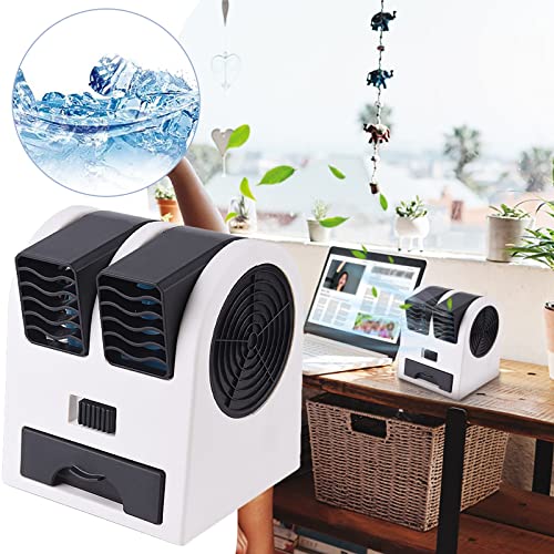 Image of AUTOADDICT Auto Addict Car FAN Mini AC USB /Battery Operated Mini Water Car Fan Air Cooler Dual with Ice Chamber For Nissan Kicks