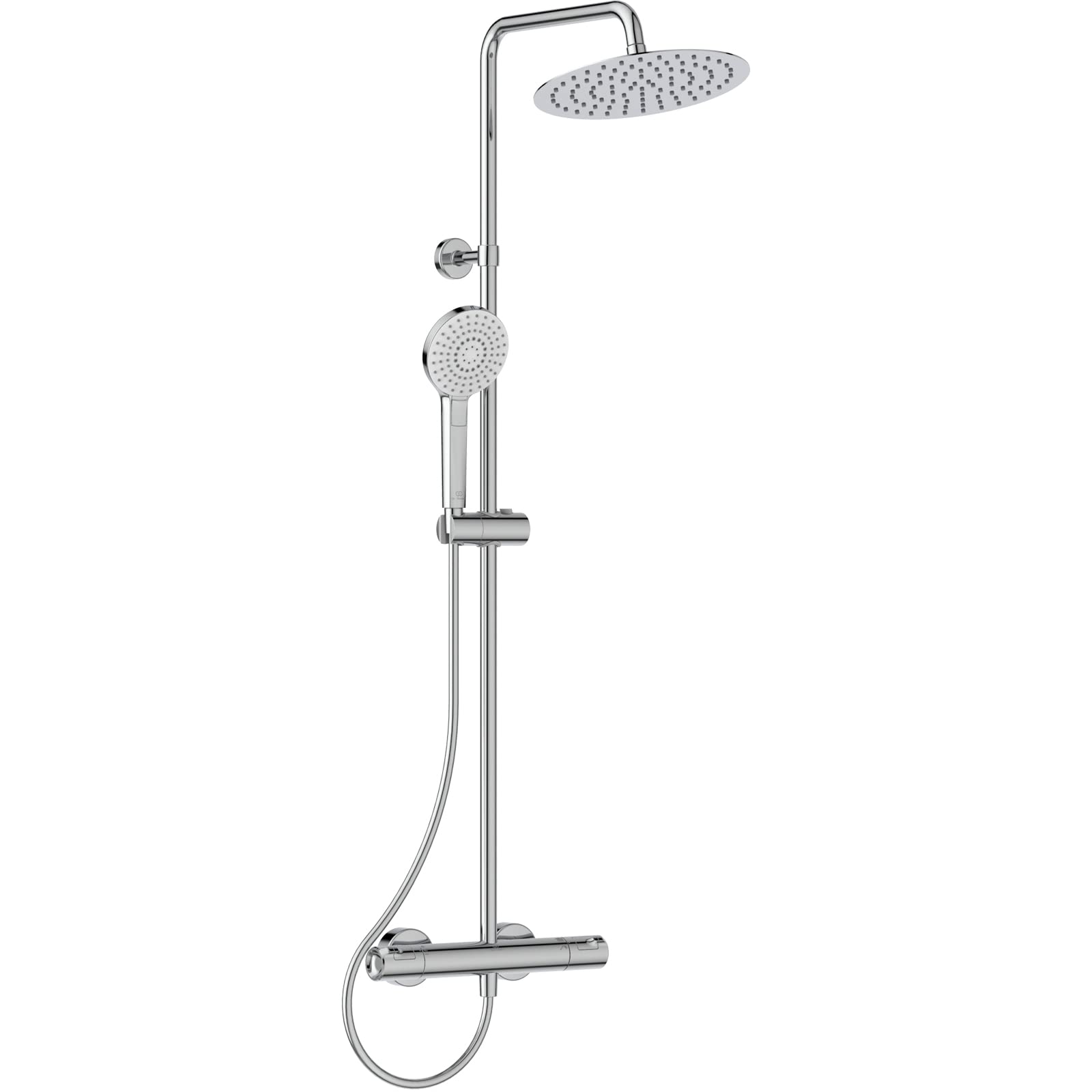 Ideal Standard - Ceratherm T50, Kit doccia con miscelatore termostatico, Set colonna doccia completo, Cromato
