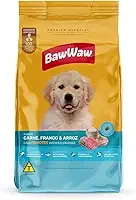 Ração Baw Waw para cães filhotes médios e grandes sabor Carne, Frango e Arroz - 2.4kg