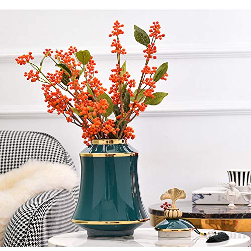 Keramische Vaas Wijnkast Woonkamer Tv Teller Vaas Gedroogde Bloemen Imitatie Bloem Decoratieve Vaas 37x20 Cm, 27x17 Cm, 2 Stuks - Afbeelding 6