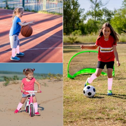 FZBNSRKO 1 Pair Toddlers Children Kids Girls Boys Cotton Bootie Knee High Long Soccer Socks Team Socks for Kids 4-5 Years Old4