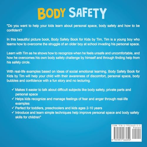 Body Safety Book for Kids by Tim: Learn Through Story about Safety Circles, Private Parts, Confidence, Personal Space Bubbles, Safe Touching, Consent ... Children (Feeling Big Emotions Picture Books) - Image 2