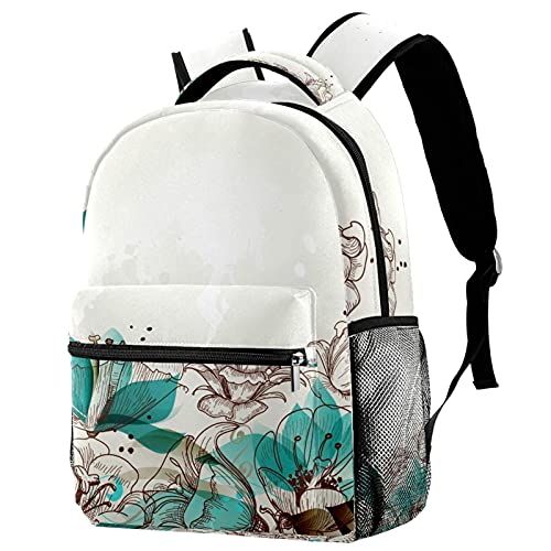 Bolsos de hombro con flores retro para viajes activos y acampadas de fin de semana
