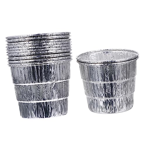 Totority Disposable BBQ Grill Grease Tin Grease Tray Aluminum Bucket Liner BBQ Foil