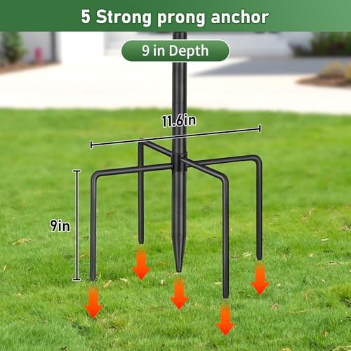 Station d'alimentation robuste de 233 cm pour oiseaux de jardin