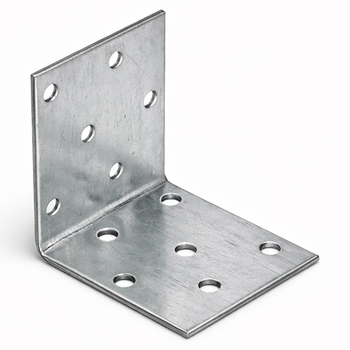 60mm x 60mm x 50mm Galvanised Perforated Angle Plate Bracket Connector for Wood 2mm Thick Steel Corner Bracket Metal L Plate Heavy Duty KM18 (Pack of 4) L07-08ABC โ image 1