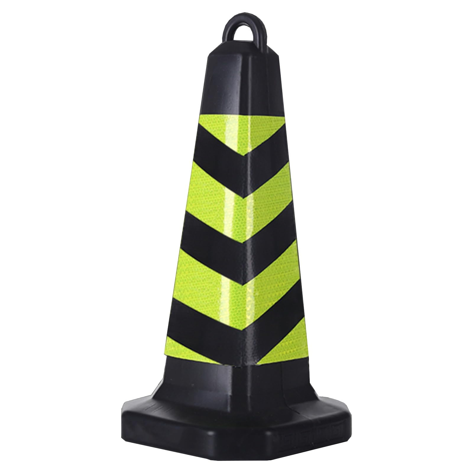 Poteau de stationnement, cônes de signalisation ABS de 63 cm avec poignée et 2 Tubes de Sable - Cônes de sécurité légers avec Film réfléchissant pour parkings, sécurité routière et Chantiers