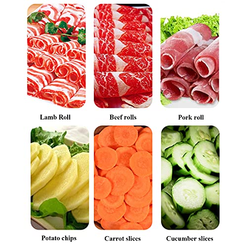 Allesschneider Aus Edelstahl Manueller Mit Einstellbare Schnittstärke 0.3-15mm Fleischschneider Wurstschneidemaschine… – Bild 4