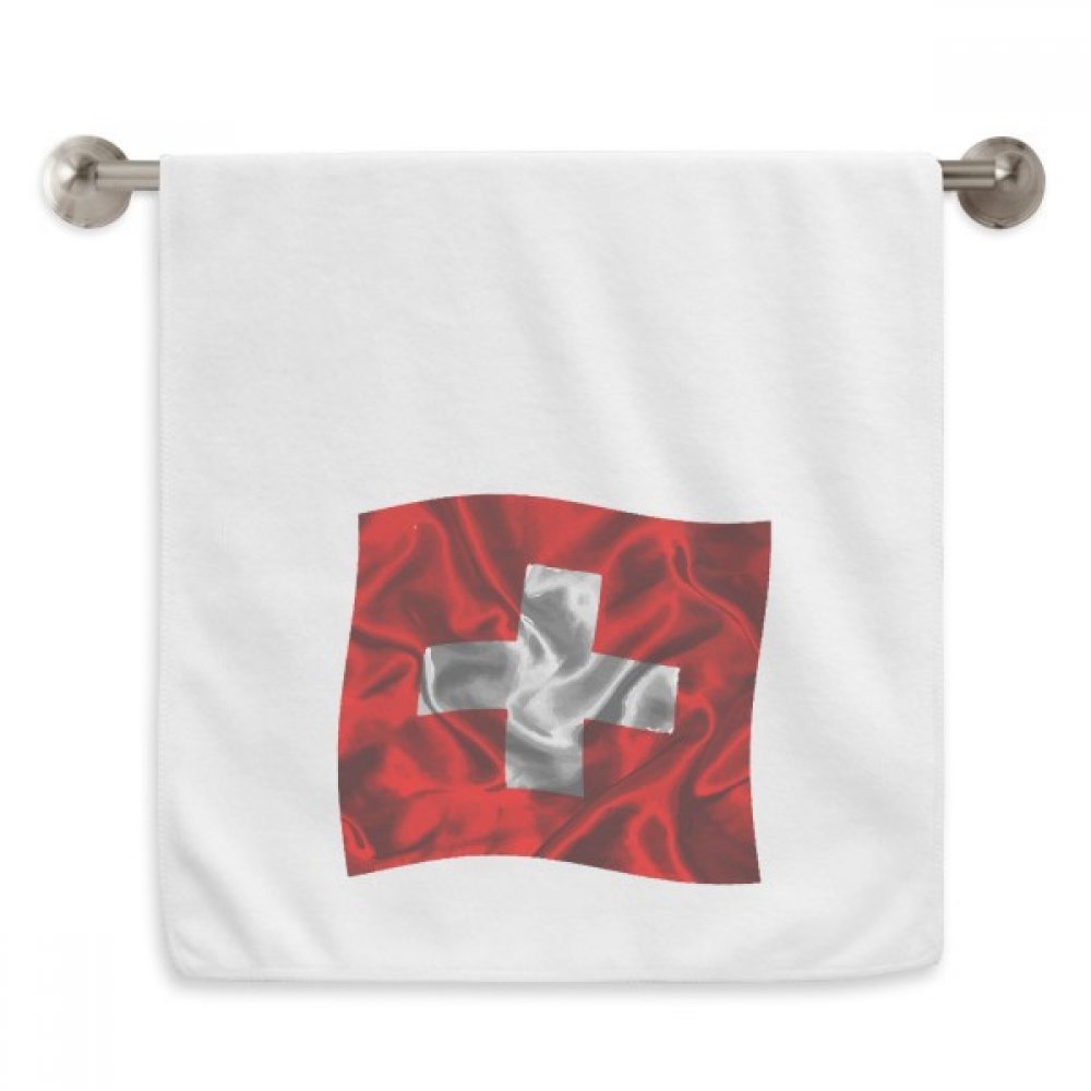 Serviette Motif Drapeau Suisse 13x29 Pouces Très Moelleuse