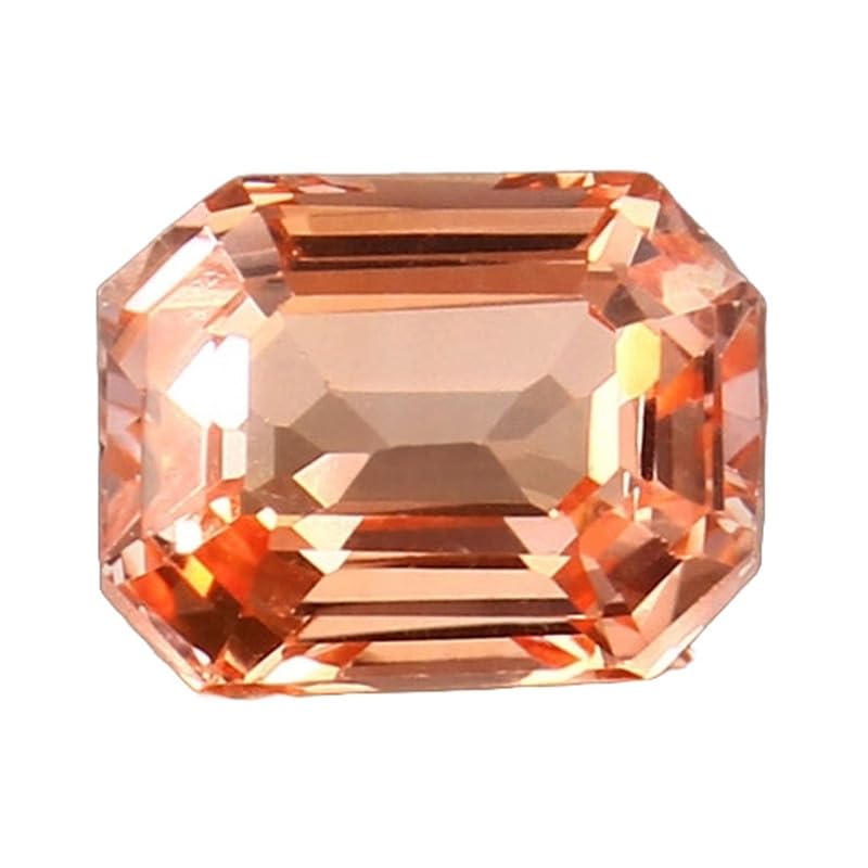 Saphir naturel Padparadscha coupe radiante d'exception pour bague et haute joaillerie