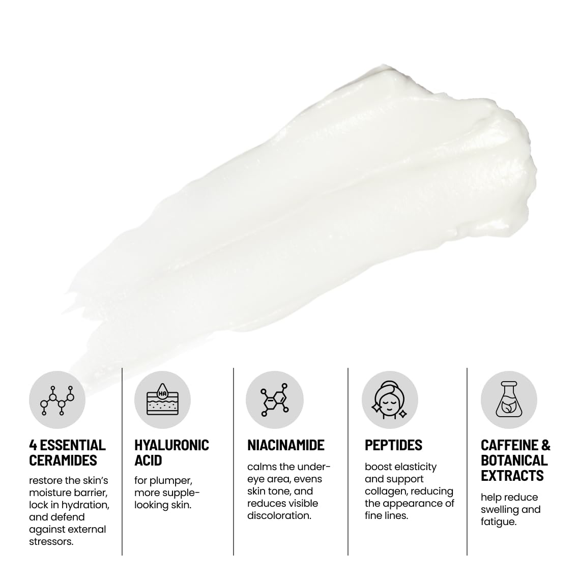 Eliré Crema occhi riparatrice - Ripristina e rafforza la pelle delicata sotto gli occhi | Con ceramidi e caffeina – riduce le linee sottili, rughe e gonfiore – ad assorbimento rapido – 15 ml