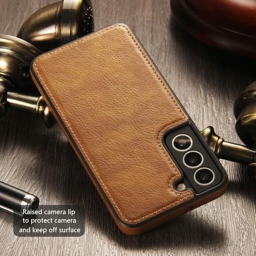 Image of Luxury Leather for Samsung Galaxy S24 5G Back Cover Case (Brown)