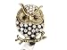 Rhinestone Owl Retractable Badge Reel/ Bling ID Badge Holder (Clear)