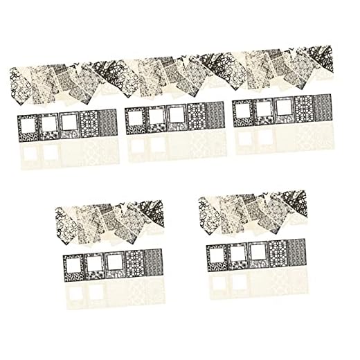 EXCEART 200 Folhas Papel Material Oco Papel Estético Vintage Papel Cortado Adesivo De Scrapbook De Cortes Matrizes De Corte De Papel Adesivo De Caderno Em Relevo Papel Especial