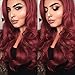 AISI HAIR Auburn Wig Long Wavy Red Wig for Women Side Part Heat Resistant Wig Natural Looking Fiber Wigs
